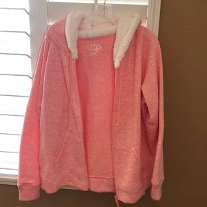 Pink zip-up jacket